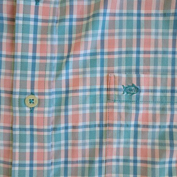 Southern Tide Intercoastal Performance Sport Shirt Button Down XL Blue Plaid - Picture 5 of 7